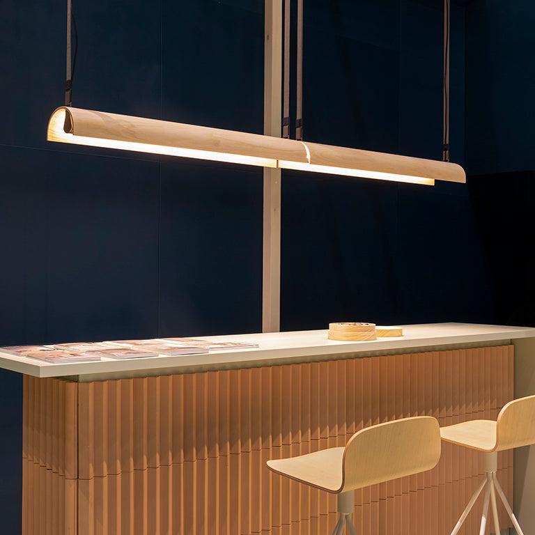 Aluet Linear Pendant, 203 cm, Ash Wood, Direct and Indirect, LED, 81.6W, Triac Dim, IP20