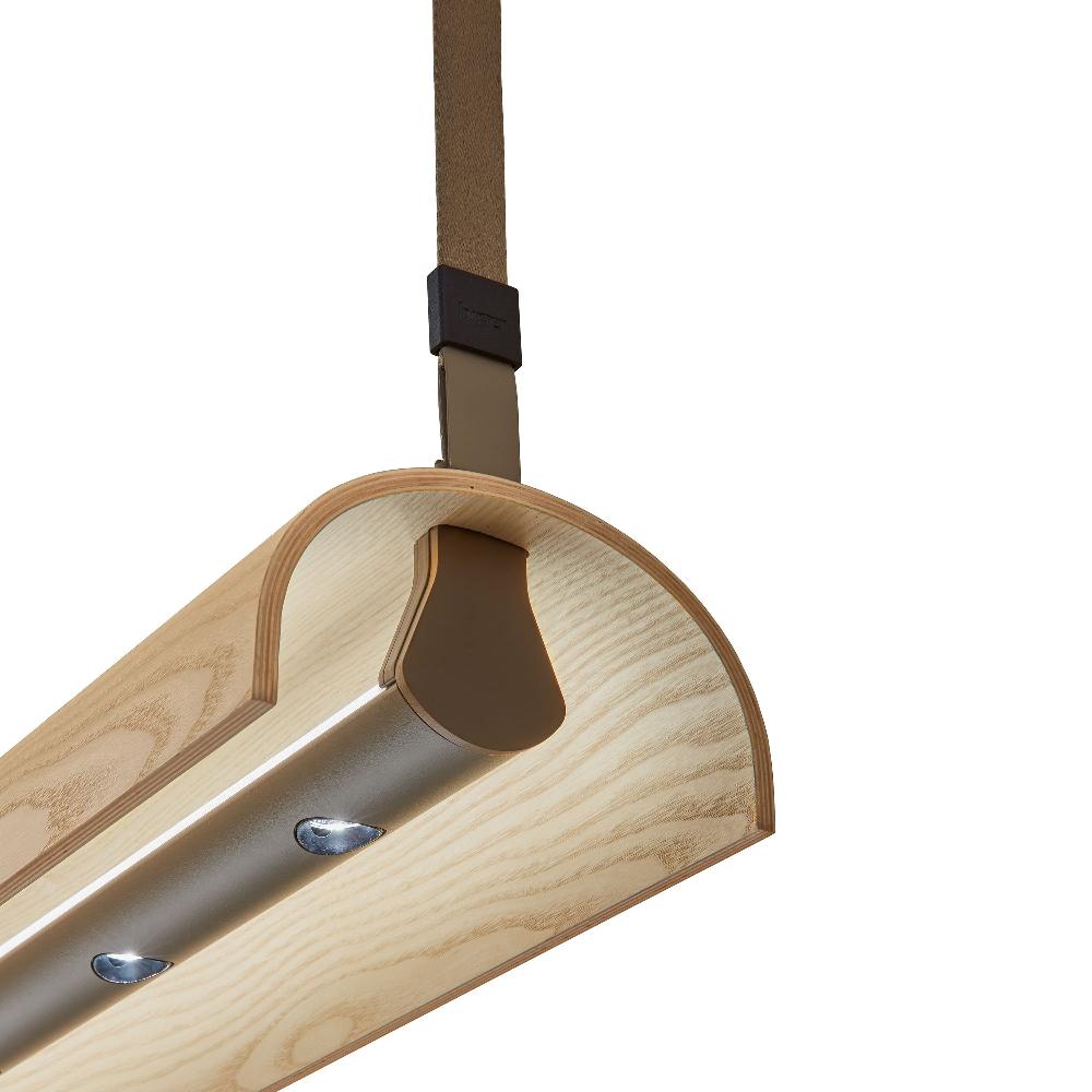 Aluet Linear Pendant, 203 cm, Ash Wood, Direct and Indirect, LED, 81.6W, Triac Dim, IP20