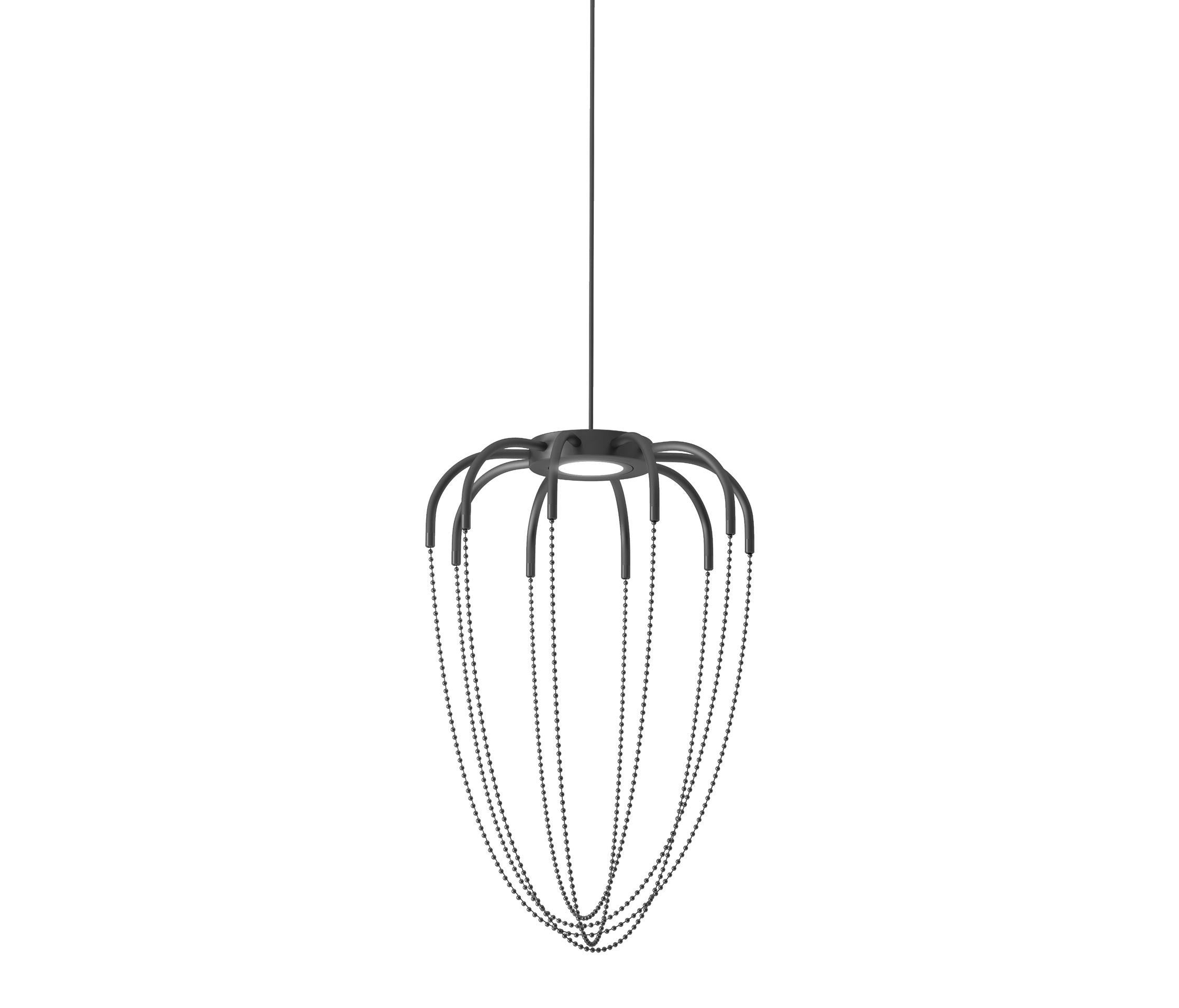 Alysoid Pendant with Black Nickel Beads, 34.5 cm ø x 54, LED, Phase Dim, IP20