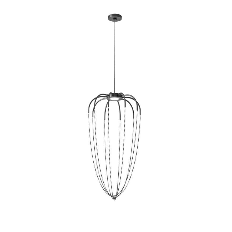 Alysoid Pendant with Black Nickel Beads, 43 cm ø x 80, LED, Phase Dim, IP20