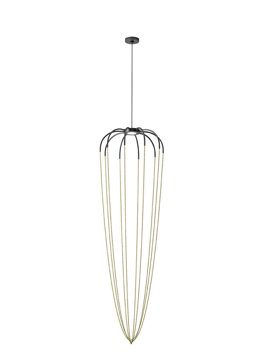 Alysoid Pendant with Black Nickel Beads, 51.5 cm ø x 170, LED, Phase Dim, IP20