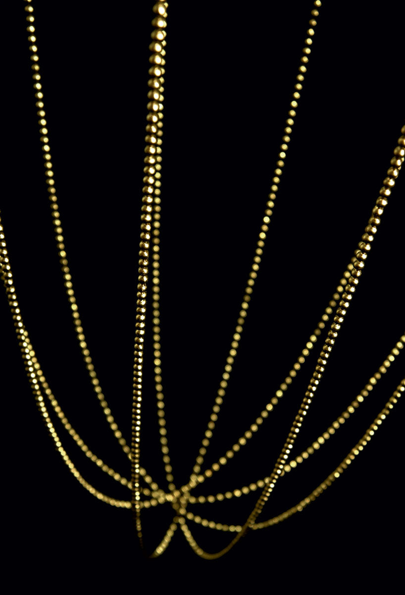 Alysoid Pendant with Brass Beads, 34.5 cm ø x 54, LED, Phase Dim, IP20