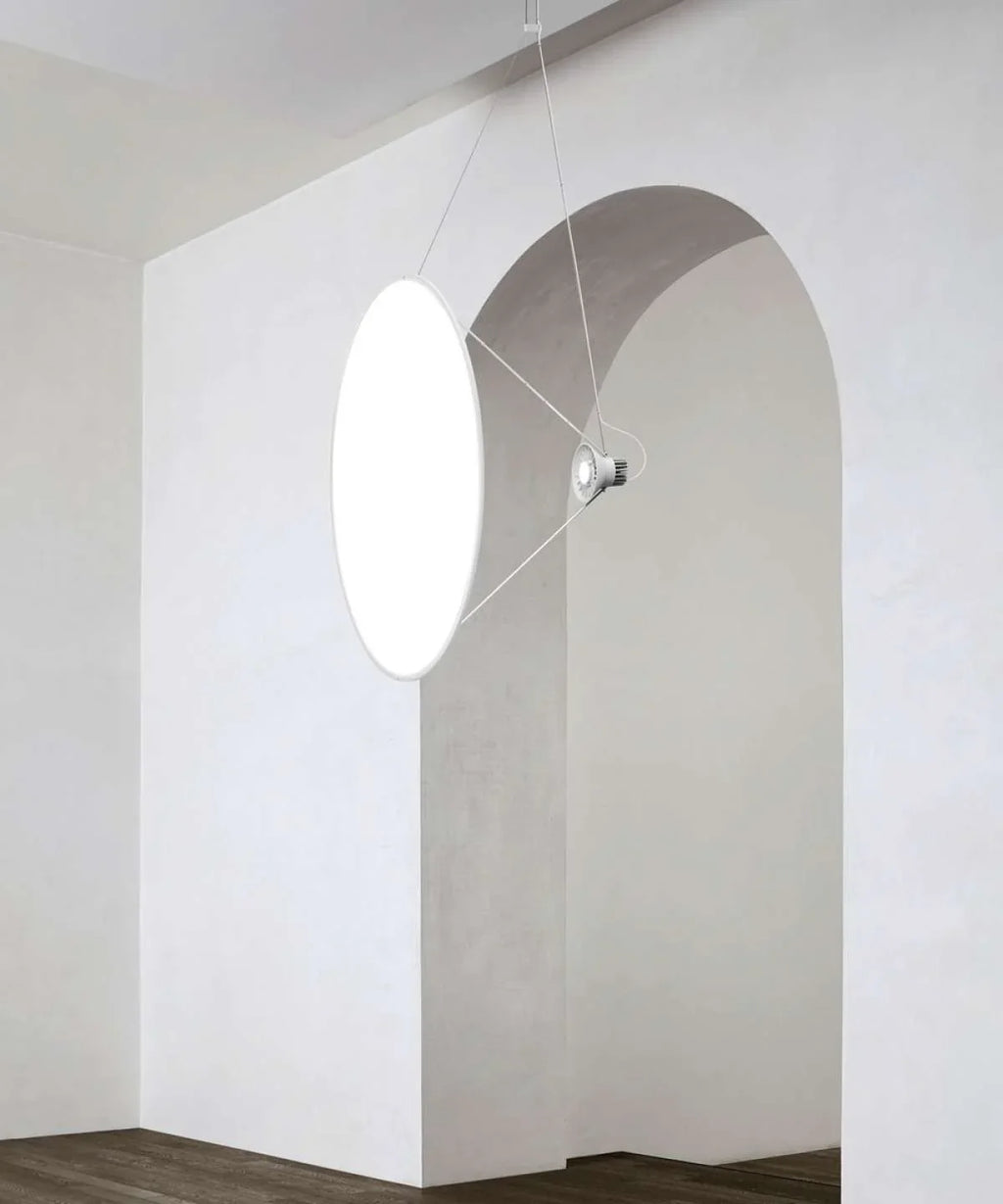 Amisol Pendant, Silver Mirror Stretch Reflector, 75 cm, LED, Push/DALI Dim, IP20