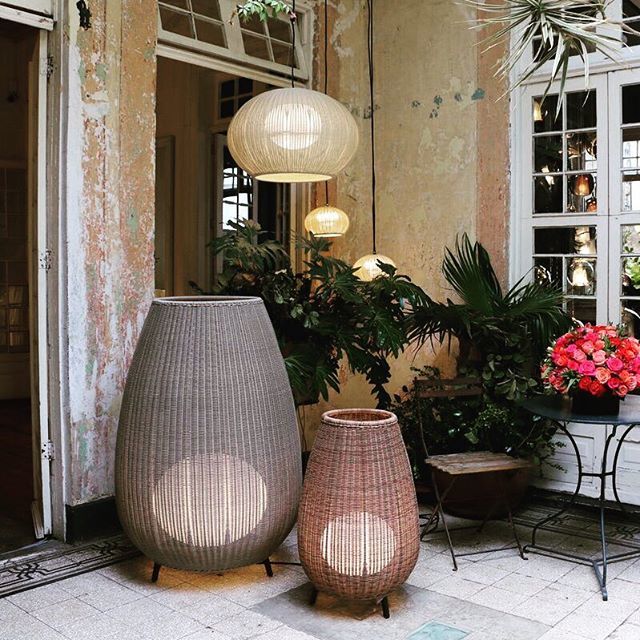 Amphora Floor 2, Large, Brown, E27, Plugs In, IP66