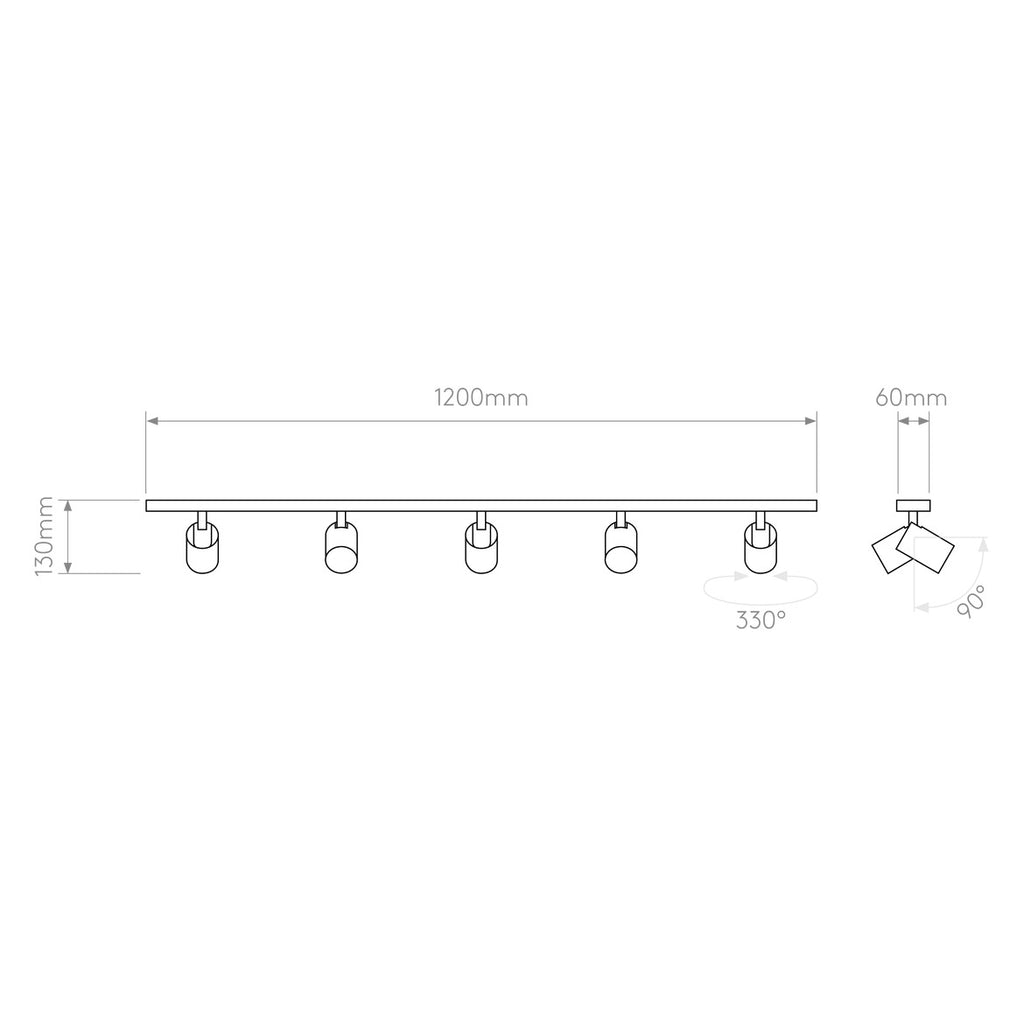 Ascoli Linear Spot Light, Adjustable, Black, GU10, IP20