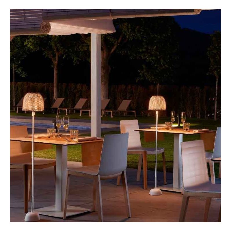 Atticus Floor, Beige, LED, 8.4W, Plugs In, IP54