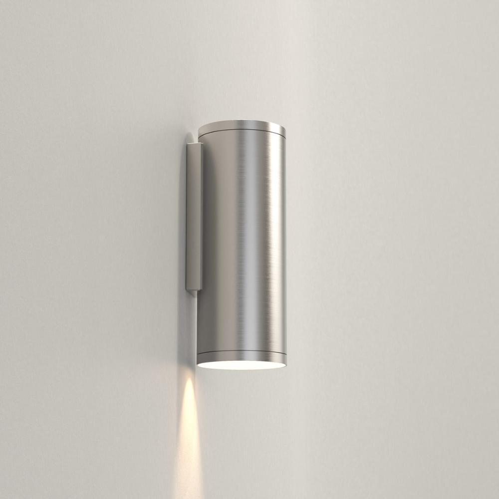 Ava Wall, Brushed Stainless Steel, 1 Beam, GU10, IP44