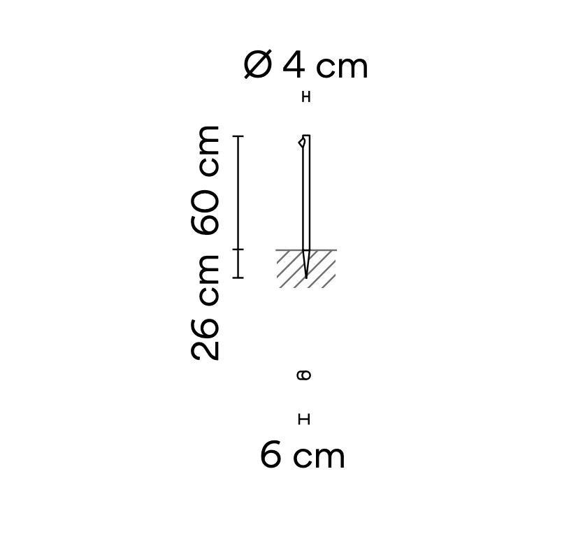 Bamboo Floor, 1 Beam, White, LED, 2.1W, On/Off, IP66