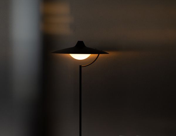 Biny Floor Lamp, Black with Glass Diffuser, LED, Touch Dim, IP20