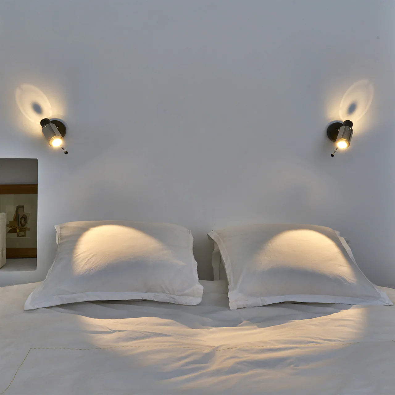 Biny Adjustable Reading Wall with Stick, Black and Nickel, GU10, Thumbswitch, IP20