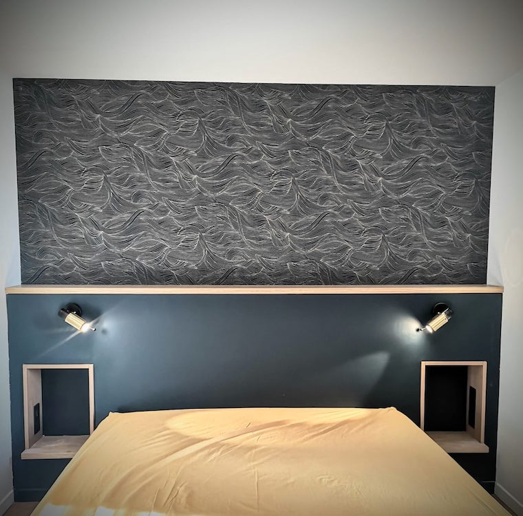 Biny Adjustable Reading Wall with Stick, Black and Gold, GU10, Thumbswitch, IP20