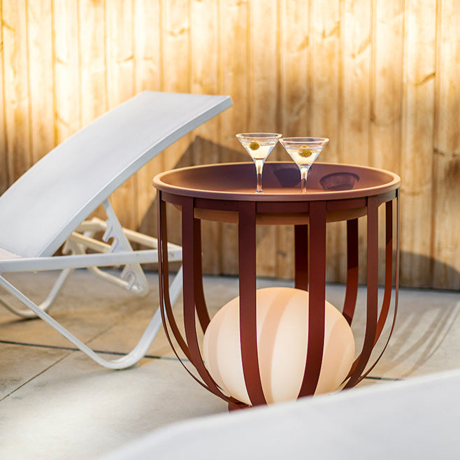 Bols outdoor floor lamp short in red with martini glasses