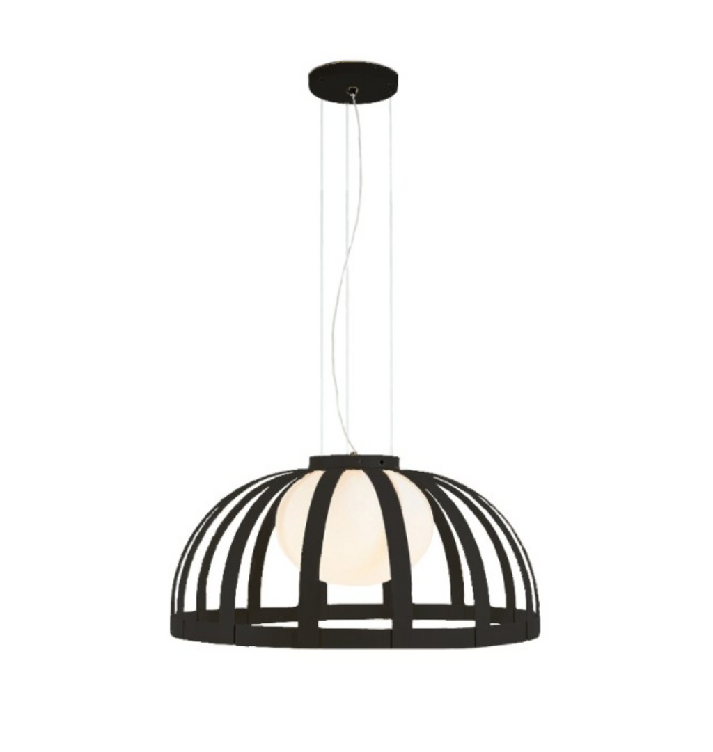 Bols Pendant, Anthracite with Polycarbonate Diffuser, LED, Triac Dim, IP65