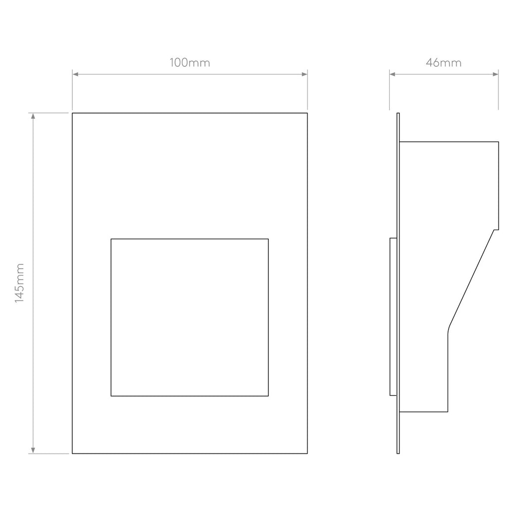Borgo 65, Large Square Trimless Step Light, LED, IP20
