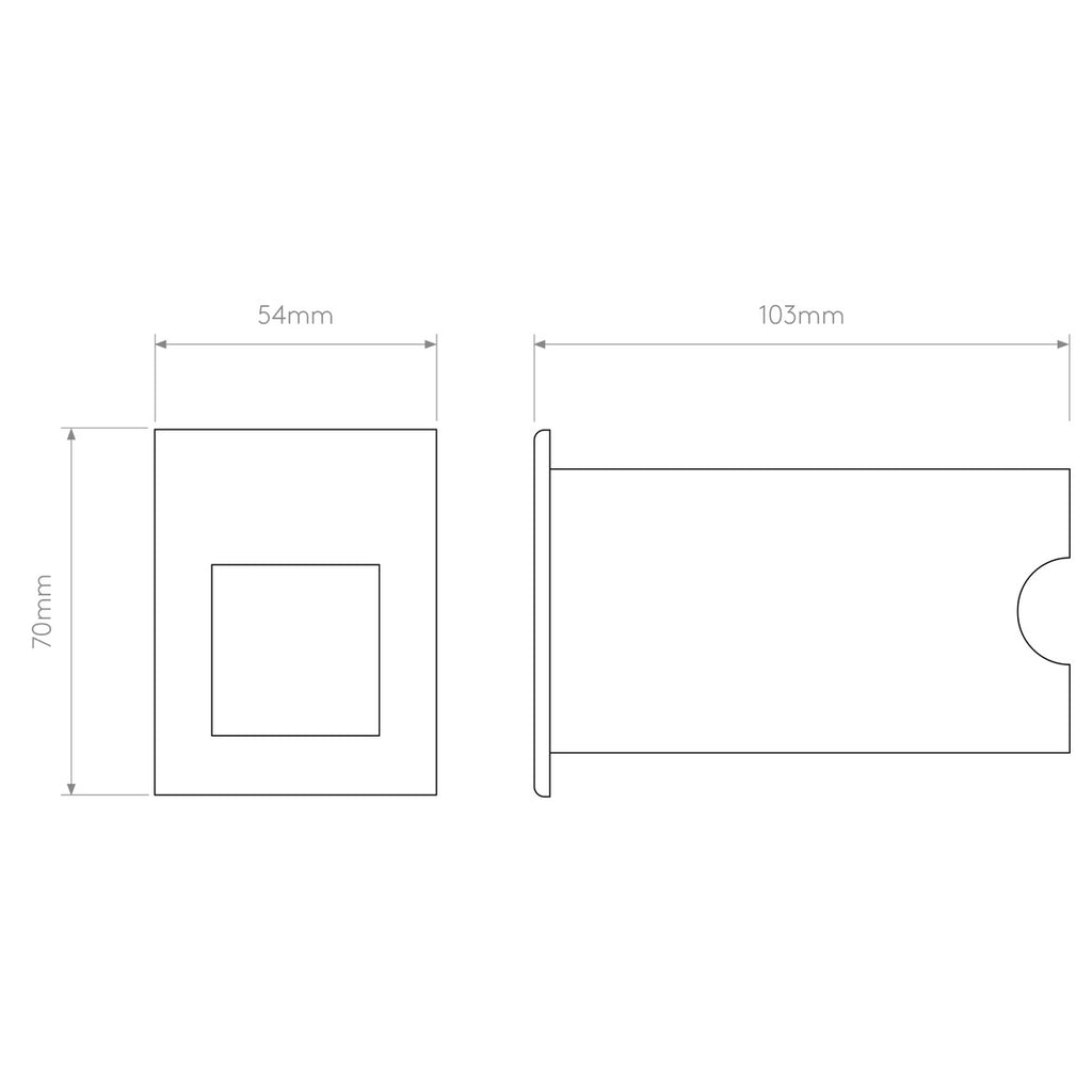 Borgo 55, Small Square Step Light, LED, IP65