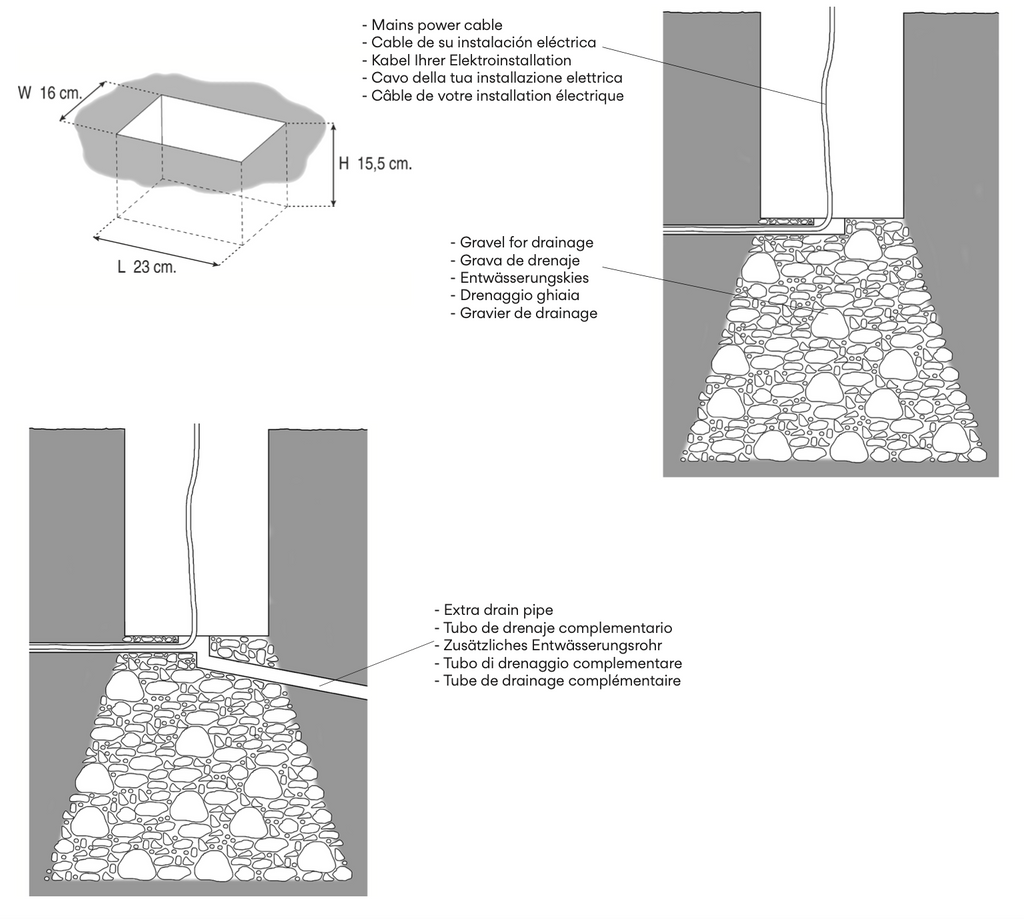 Brisa Floor, 5 Light, Oxide, LED, 10.5W, On/Off, IP65
