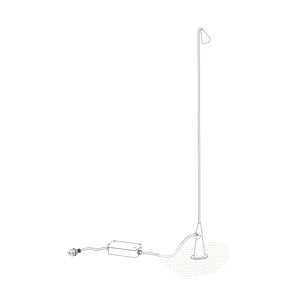 Brisa Floor Plug In, Oxide, LED, 2.1W, On/Off, IP64