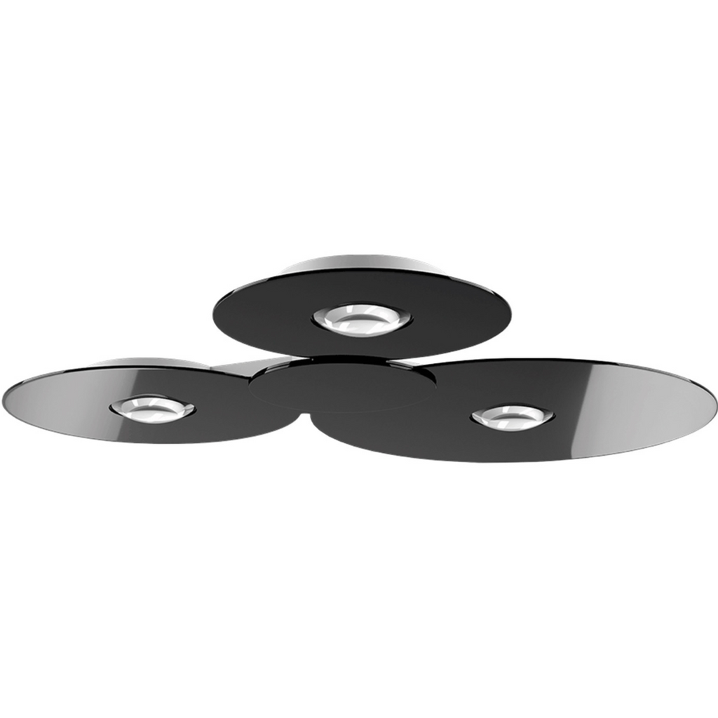 Bugia Ceiling, Triple Mega, Glossy Black, LED, Triac Dim, IP20