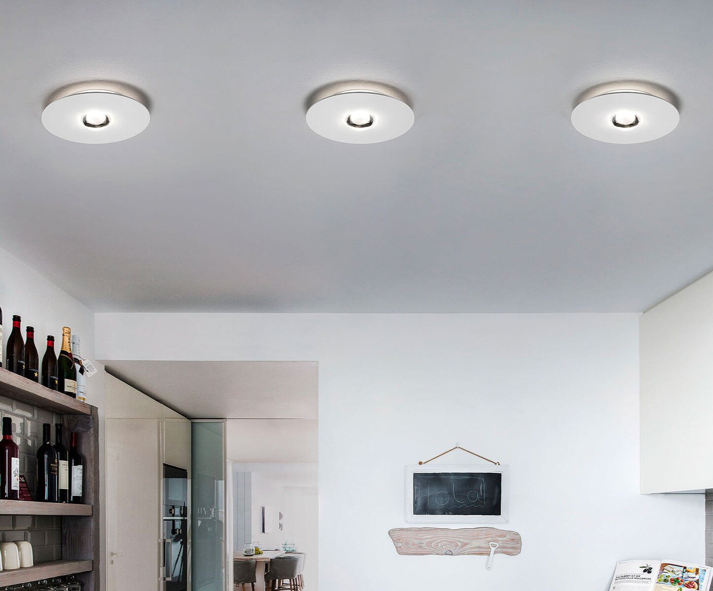 Bugia Ceiling, Single, Glossy Chrome, LED, Triac Dim, IP20