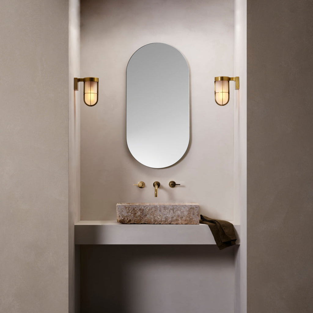 Cabin Wall Light, Frosted Glass, E27, IP44