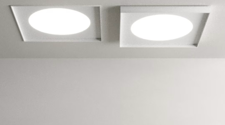 Cassette Ceiling, 90 cm, White, LED, 58W, 2700K, Phase Dim, IP20