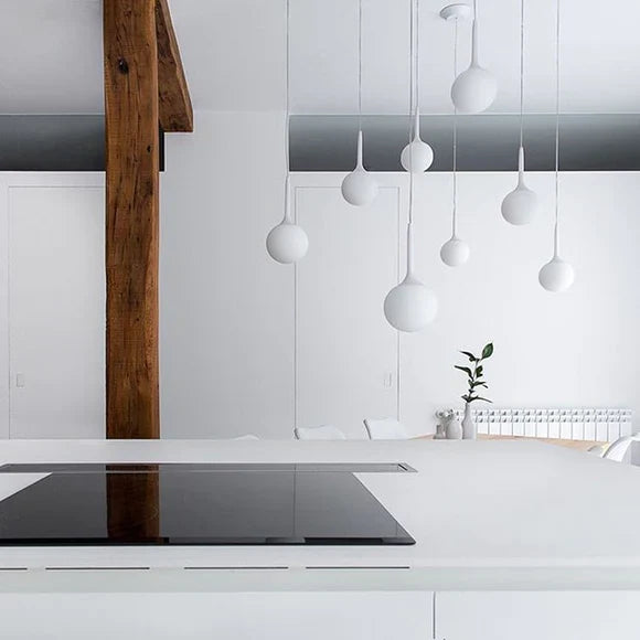 Castore Cluster over Kitchen Diner View From Island