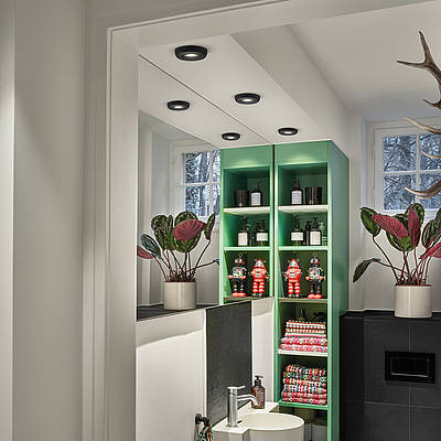 Cavity Semi-Flush Downlight, Aluminium, LED, Triac Dim