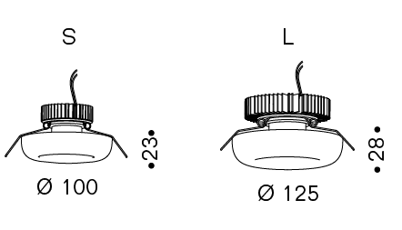 Cavity Semi-Flush Downlight, White, LED, Triac Dim