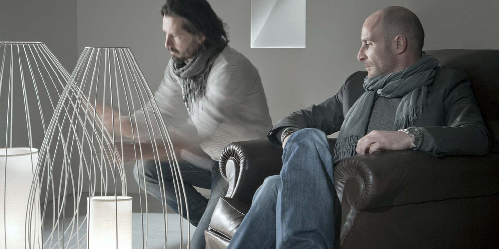 Cell Table Lamp, Wide, 62 cm H, Bronze Metal with White Linen, E27, IP20