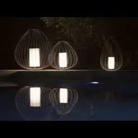 Cell Floor Lamp, Wide, 89 cm H, Bronze Metal with White Poly, E27, IP65