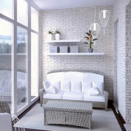 Cell Pendant Lamp, Wide, 59 cm H, White Metal with White Linen and White Tassel, E27, IP20