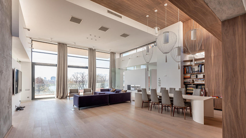 Cell Pendant Lamp, Tall, 88 cm H, White Metal with White Linen and White Tassel, E27, IP20