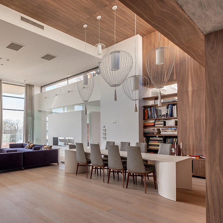 Cell Pendant Lamp, Tall, 88 cm H, Bronze Metal with White Linen and Black Tassel, E27, IP20