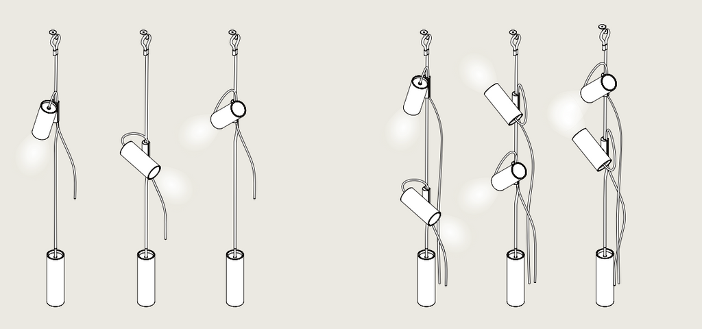 Cima Adjustable Pendant, Spot Light and Floor Lamp, GU10, IP20