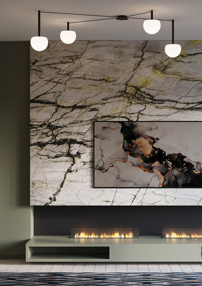 Circ Radial Ceiling, 3 Light, Recessed Mount, LED, IP20