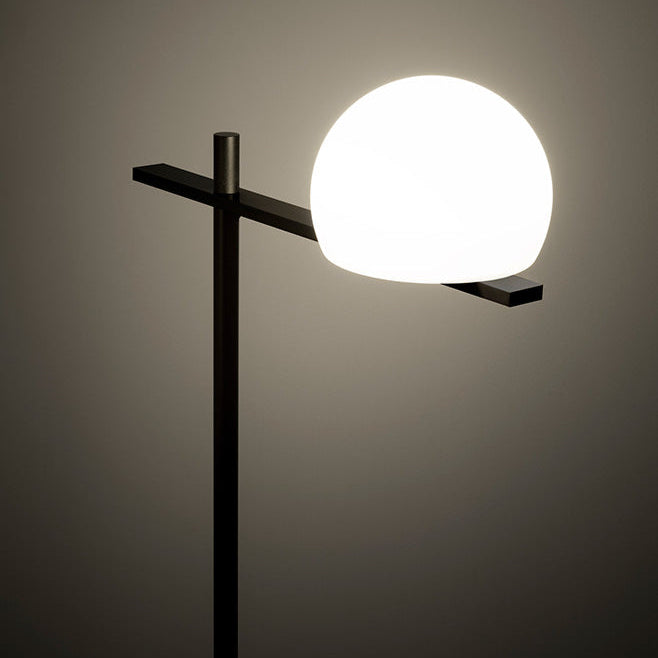 Circ Floor Lamp, Glass Shade with Black, LED, IP20