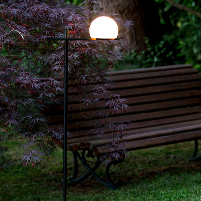 Circ Floor Lamp, Poly Shade with Black Body, LED, IP55