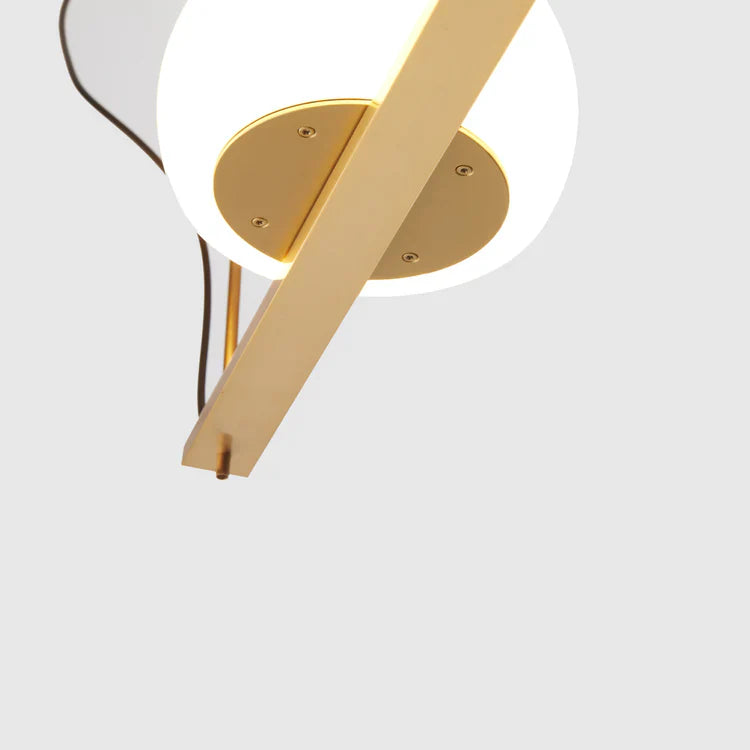 Circ Linear Pendant, Adjustable, 3 Lights, White Glass with Gold Hardware, Recessed Mount, LED, Triac Dim, IP20