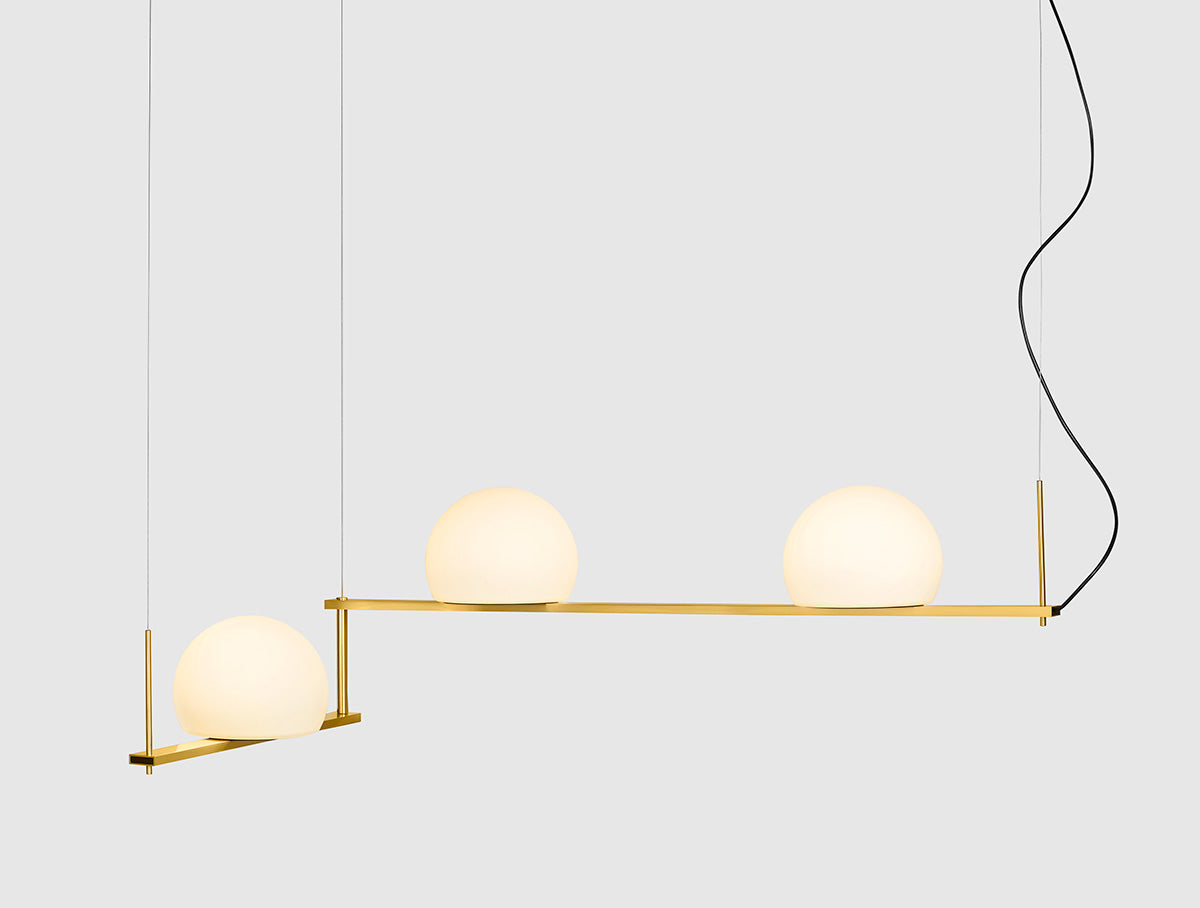 Circ Linear Pendant, Adjustable, 3 Lights, White Glass with Black Hardware, Surface Mount, LED, Triac Dim, IP20