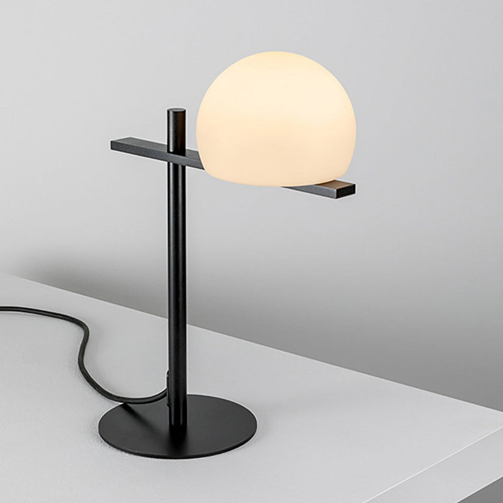 Circ Table Lamp, Poly Shade with Black Body, LED, IP55