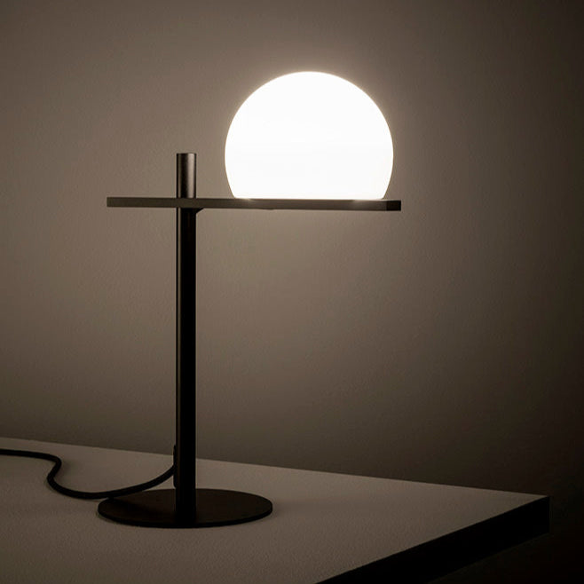 Circ Table Lamp, Poly Shade with Black Body, LED, IP55