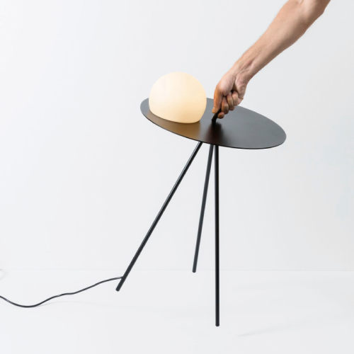 Circ Table with Built-In Light, Glass Shade, LED, IP20