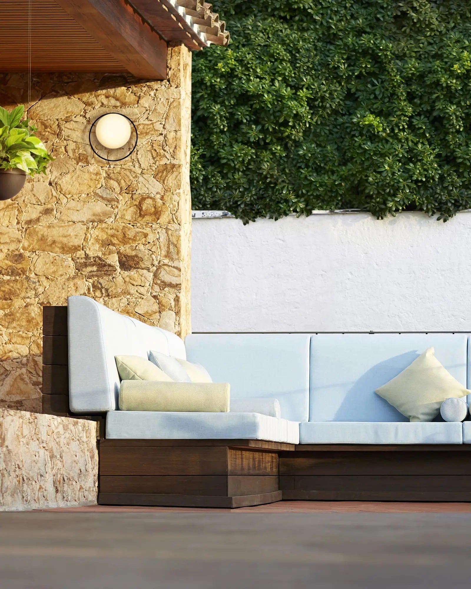 Circ Wall Light, White Poly with Black Ring, LED, Triac Dim, IP55