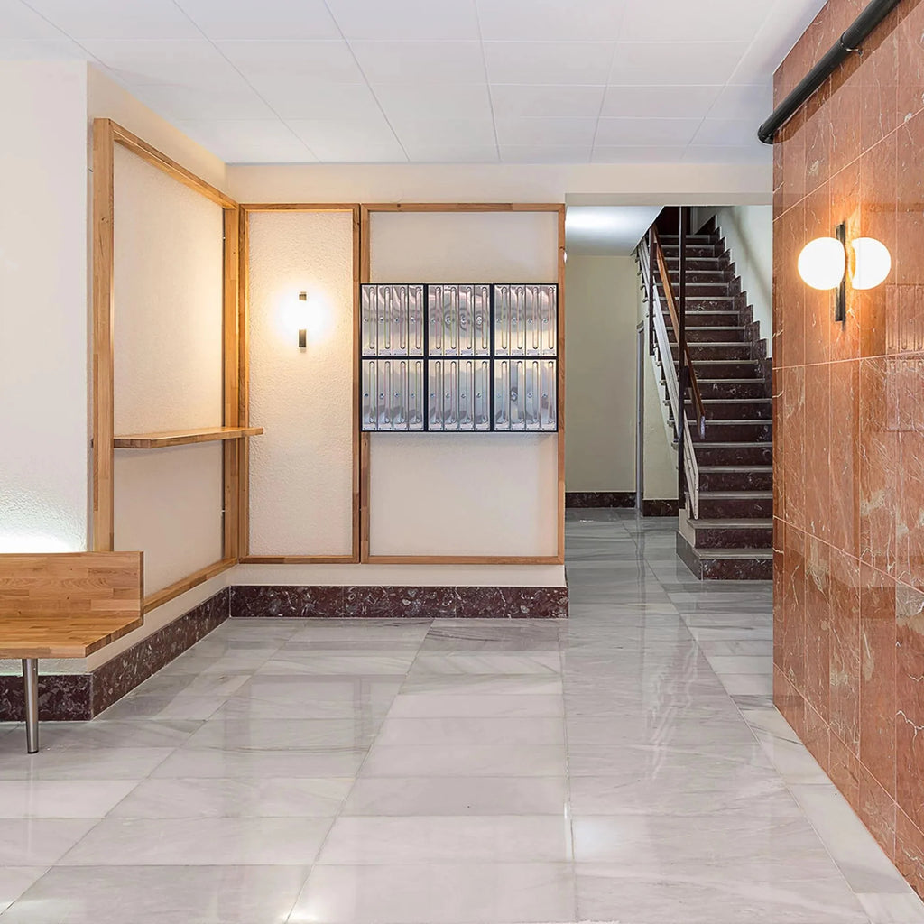 Circ Wall Light, White Glass with Black Strap, LED, Triac Dim, IP20