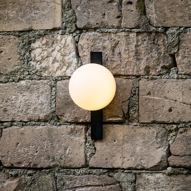 Circ Wall Light, White Poly with Black Strap, LED, Triac Dim, IP55 OUTDOOR