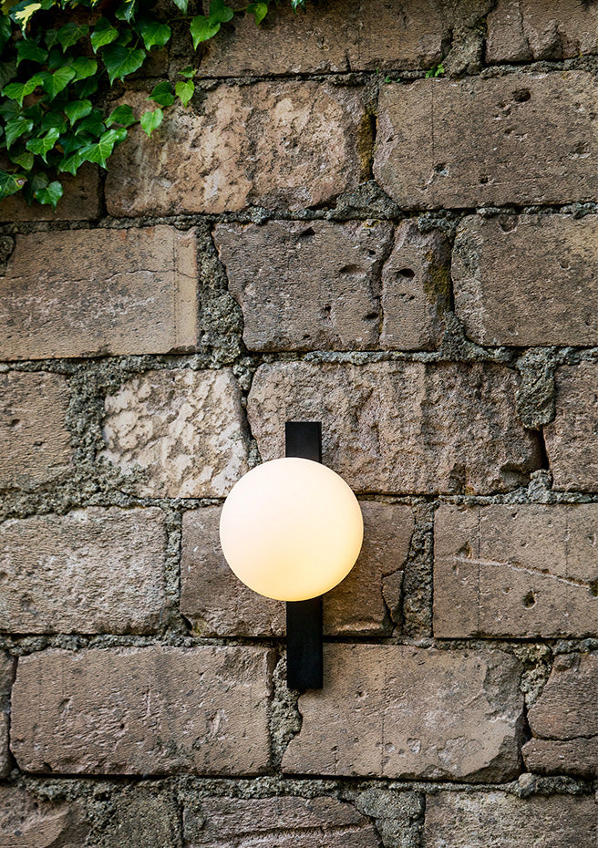 Circ Wall Light, White Poly with Rust Strap, LED, Triac Dim, IP55
