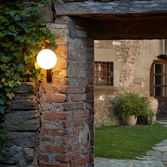 Circ Wall Light, White Poly with Black Strap, LED, Triac Dim, IP55 OUTDOOR