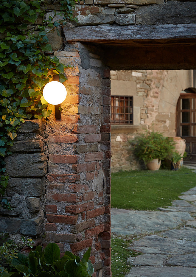 Circ Wall Light, White Poly with Rust Strap, LED, Triac Dim, IP55