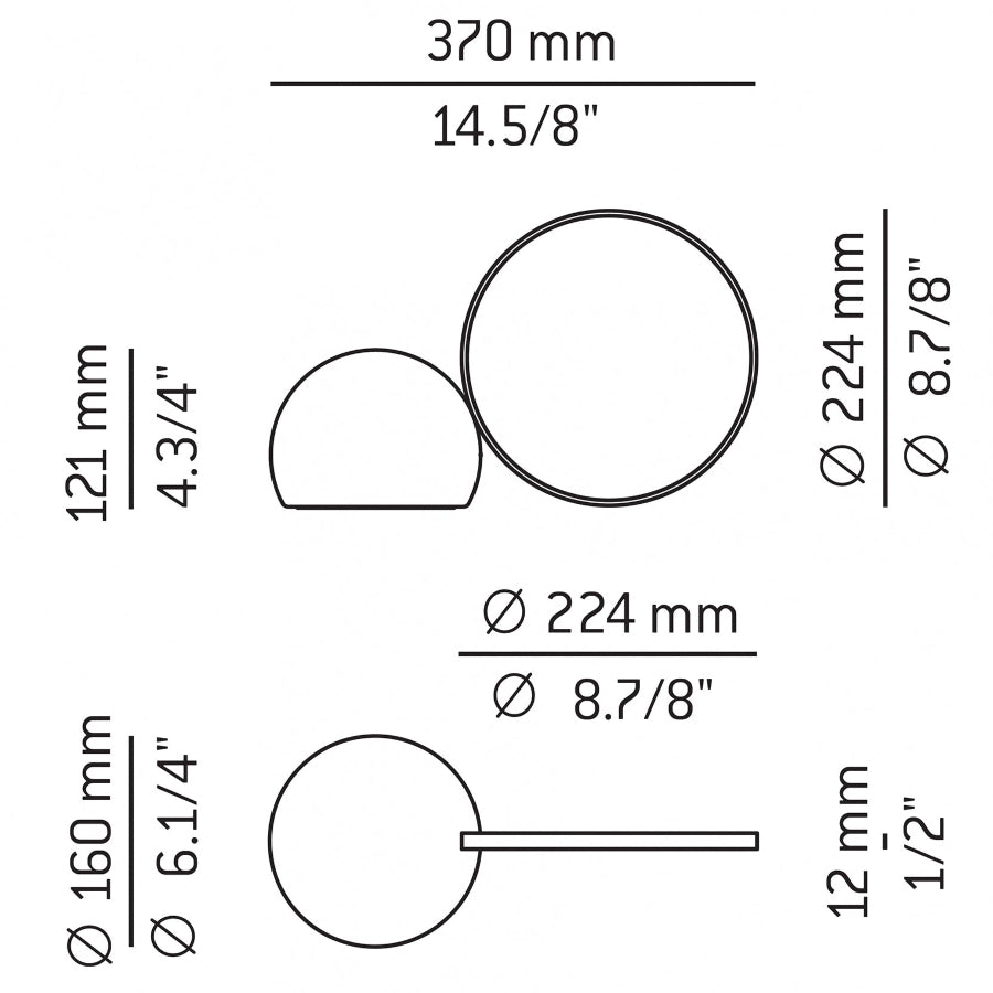 Circ Wireless Table Lamp, Poly Shade with Large Gold Ring, LED, IP67 INDOOR ONLY