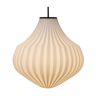 Circus pendant light, white filigree handblown glass, wide, E27, Triac Dim, IP20